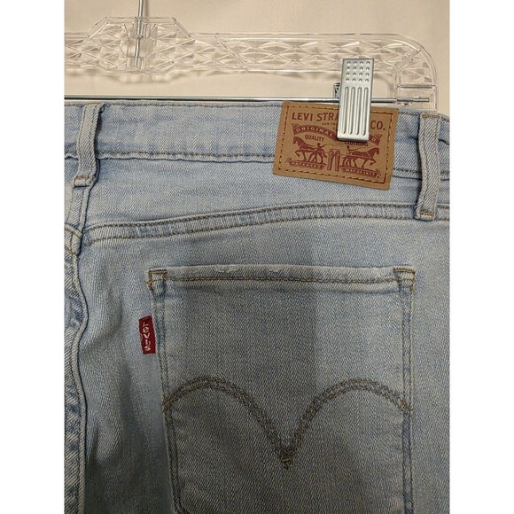 Levi’s 711 Skinny Stretch Ripped Jeans Women Size 29x30 Light Wash 29 - Picture 5 of 7